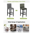 thumbnail image 3 of Sage Green Black Plaid Bar Stool Covers Set of 6, Vintage Star Buffalo Check Rustic Stretch Washable Bar Chair Covers with Backs, Removable Pub Counter Height Chair Cover for Kitchen Dining Room Cafe, 3 of 7
