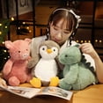 thumbnail image 4 of Lifelike Angora Rabbits Plush Toy Stuffed Animals Koala Pig Penguin Dog Dinosaur Baby Cuddly Plushie Dolls Baby Appease Toys, 4 of 5
