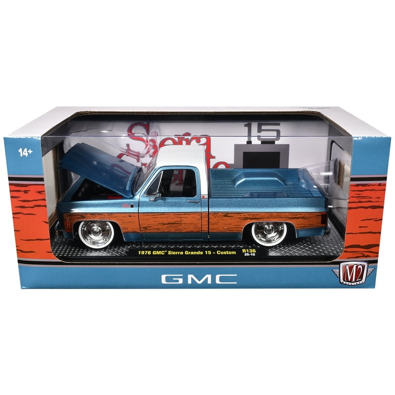 M2マシーン ウォルマート限定　1976 GMC シエラ・グランデ 15 1976 GMC Sierra Grande 15 Pickup Truck Blue Metallic with