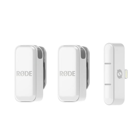 Micrófono inalámbrico RØDE Wireless Micro con funda de carga blanca