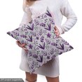 thumbnail image 5 of Ambesonne Floral Fabric by the Yard Upholstery, Violet-Tone Flowers Leaves, 10 Yards, Dark Purple and Pale Grey, 5 of 5