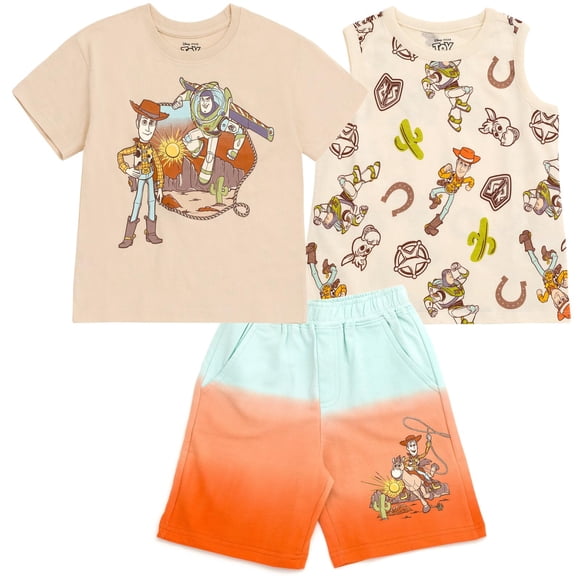 Set de 3 piezas de camiseta, musculosa y shorts para niño de Disney Toy Story