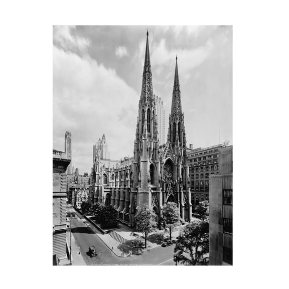 Trademark Fine Art Print Collection Saint Patricks Cathedral Canvas Wall Art - 35x47