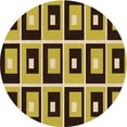 thumbnail image 1 of Ahgly Company Tapis de Zone Rond d'Intérieur Lavable à la Machine, Style Transitionnel, Brun Doré Jaune, 7 Pieds Rond, 1 of 7