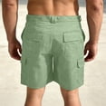 thumbnail image 4 of Dwellite Cargo Shorts for Men 2026 Cotton Casual Relaxed Fit Outdoor Work Shorts with Multi-Pocket Mint Green L, 4 of 5