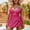 Hot Pink, variant on Women's One Piece Swim Dress Fashion Deep V Color Block Side Slit Belly Control Swimsuit Beach Bathing Suit