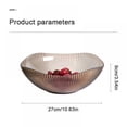 thumbnail image 7 of Solid Striped Fruit Bowl Chinese Style Candy Snack Plate Dinner Table Basket, 7 of 7