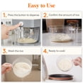 thumbnail image 4 of Lifewit Rice Dispenser 25 lbs, Rice Storage Container Moisture Proof with Measuring Cup, BPA-Free, Gray, 4 of 9