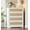 White, variant on Accreate 4-Drawer Tall Wooden Dresser – Rattan Storage Cabinet with Wide Top, Pull Handles, Easy Assembly, Natural Modern Style for Bedroom, Hallway, Living Room, Entryway