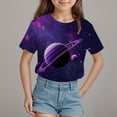 thumbnail image 2 of Godom Girls Tee Shirt Short Sleeve Crewneck Casual Tops Tees Blouses Girls' Summer T Shirts, 2 of 4
