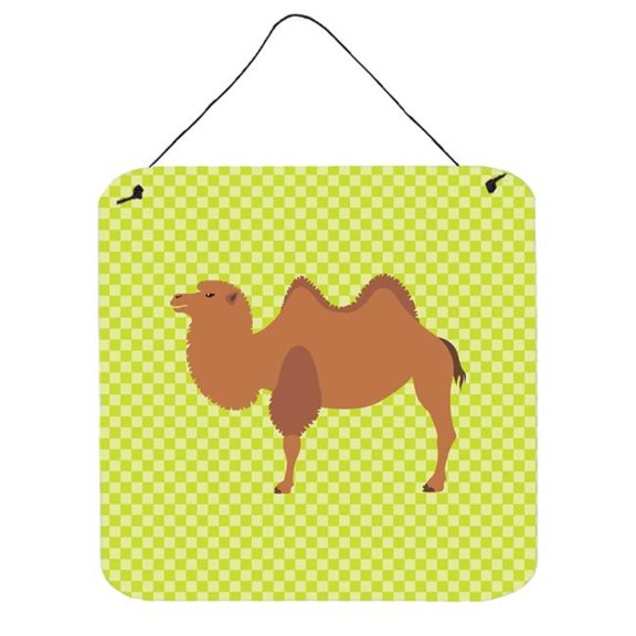 Carolines Treasures BB7644DS66 Bactrian Camel Green Wall or Door Hanging Prints, 6 x 6 in.