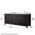 thumbnail image 5 of Wyndham Collection Daria 80" No Mirror Wood Double Bathroom Vanity in Espresso, 5 of 5
