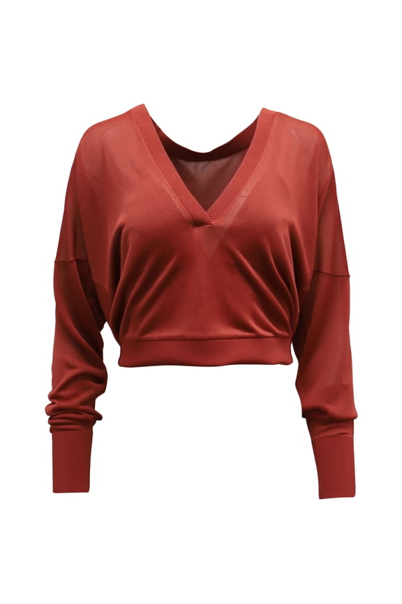 Pre-Owned Dion Lee Interlock Double Sweater in Orange Rayon