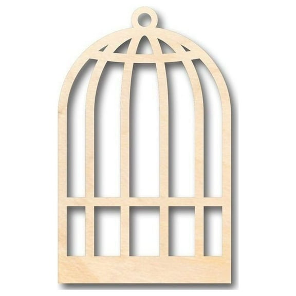 Unfinished Wood Birdcage Shape - Craft - up to 46" DIY 4" / 1/4"
