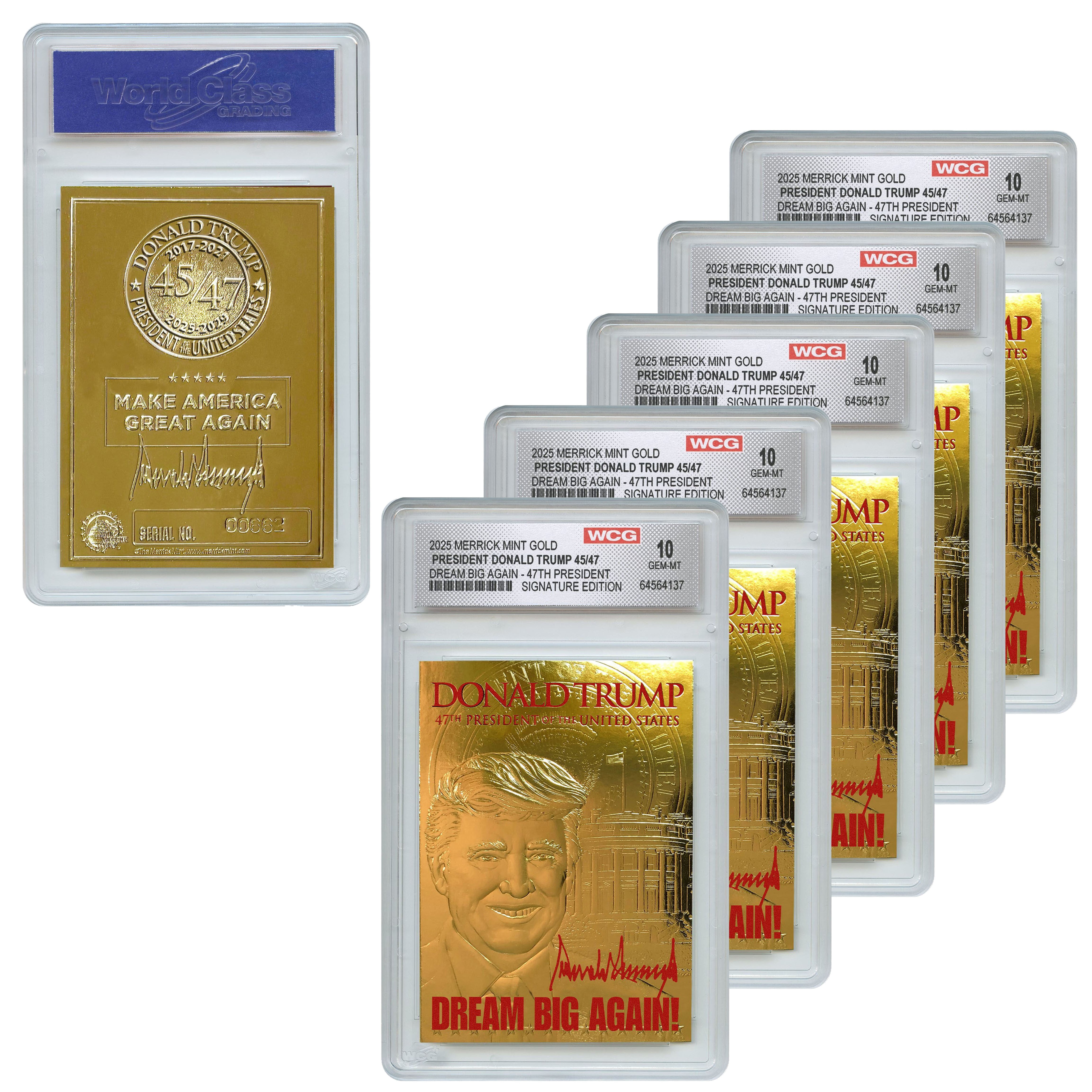 Donald Trump 2024 President Souvenir: 23K Gold Signature Card, Gem