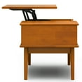 thumbnail image 3 of Draper 48 inch Wide Solid Wood Mid Century Modern Lift Top Coffee Table in Teak Brown, 3 of 14