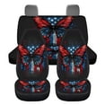 thumbnail image 7 of Pzuqiu American Flag Butterfly Seat Cover Sets Full Lightweight Full Wrapping Edge Seat Covers Easy to Install Car Interior Accessories Automotive Vehicle Cushion All Season Fit For Sedan, 7 of 7