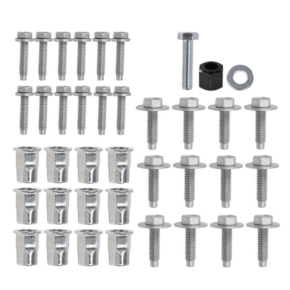 CROSSDESIGN Gray Tubular Side Step Hardware Kit Fit for 2014-2019  Dodge RAM 1500 2500 3500 4500 5500