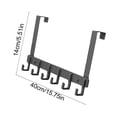 thumbnail image 3 of Camnix Over The Door Hooks, Door Hanger Hooks for Hanging, Over The Doors Towel Racks for Bathroom with 6 Coat Hook, Coat Rack Dorm Essentials Bathroom Accessories（1 Pack, Gray）, 3 of 8