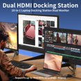 thumbnail image 4 of Estación de acoplamiento USB C Hub 10 en 1 con doble monitor 4K HDMI VGA, 4 of 7
