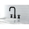 thumbnail image 4 of Kingston Brass FSC8930DX Concord Two-Handle 3-Hole Deck Mount Widespread Bathroom Faucet with Brass Pop-Up in Matte Black, 4 of 7