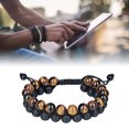 thumbnail image 4 of Pulsera de tigre, pulsera de doble capa para hombre, pulsera de cuentas ajustable, pulsera de cuentas de piedra, probada profesionalmente, 4 of 10