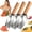 3 * Pc, variant on Stainless Triangle Watermelon Cutter Slicer Tool, Multifunctional Fruit Slicing with Wooden Handle for Watermelon, Cantaloupe, Honeydew, and More