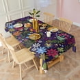 thumbnail image 2 of Pioneer Flower Floral Print Pattern Rectangle Tablecloth 60"x120",Waterproof Polyester Rectangle Table Cloth, Wipeable Spillproof Polyester Tablecloth for Dining, Camping, Indoor and Outdoor, 2 of 6