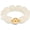 Bead bracelet-cream white, variant on Multicolor Chunky Beaded Bracelet for Women Bold Acrylic Resin Stretch Bracelet Summer Beach Statement Bracelets Trendy Elastic Bangle Jewelry