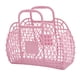thumbnail image 2 of Bolsas de mano de plástico para la playa Cesta de ducha Cesta de almacenamiento hueca Drenaje rápido Dormitorio con asa Despensa multifuncional Cesta rosa Soledad cesta de carrito de ducha, 2 of 10