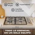 thumbnail image 3 of Parrilla a gas 4 quemadores Gutstark Home Acero Inoxidable 58.5 X 50.5 X 9 Cm, 3 of 10