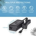thumbnail image 2 of 45W USB-C Type C Charger AC Adapter for Acer Chromebook Spin 15 13 11 315 713 715 311 314 R13 CB315 CP311 C933 CB5-312 R721 Tab 10 SF713 N15Q13 Asus Chromebook Spin 11 13 R13 14 15 311 314 511 512, 2 of 7