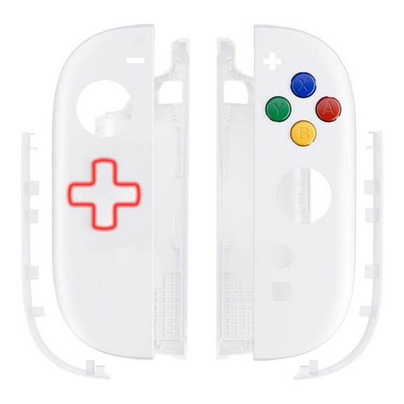 eXtremeRate DIY Replacement Shell (D-Pad Version) with Buttons for Joycon 2,Custom Housing Faceplate Case for Nintendo Switch 2 Controller - Essence Version - White