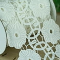 thumbnail image 3 of Efavormart Daisy Wheel Crocheted Heavy Lace Ribbon Trim 4.3" x 5yards - White, 3 of 4
