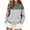 04-Gray, variant on Yutgune Women's Striped Sweatshirt Long Sleeve Mock Neck Pullover Casual Relaxed Fit Top