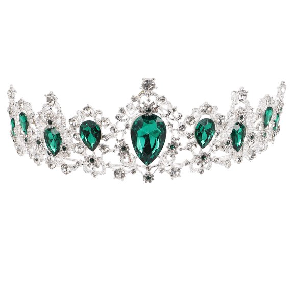Emerald Tiara Crown Popular Headpieces Decoration Miss 17.50X15.00X6.00CM