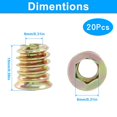 thumbnail image 2 of 20 Pcs Threaded Insert, Wood Furniture Threaded Insert Nuts Hex Socket Screw Wood Inserts Bolt Assortment Kit with Hex Wrench(M8x15mm), 2 of 7