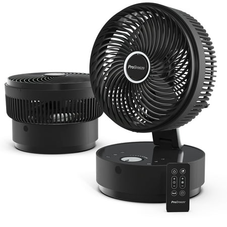 

Pro Breeze Powerful Air Circulator Fan - 8” Desk Fan Small Fans with Quiet Motor 24 Speeds 4 Operating Modes & 12 Hour Timer - Table Fan for Bedroom - Black