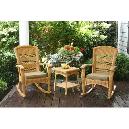 Tortuga Portside 3 Piece Plantation Patio Bistro Set in Amber