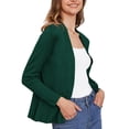 thumbnail image 4 of Asklazy Women's Casual Open Front Cardigan Peplum Knit Sweater,Dark Green,M, 4 of 9