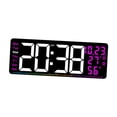 thumbnail image 2 of Reloj de pared digital Reloj despertador LED resistente, decoración del hogar, con pantalla de temperatura para sala de estar, oficina, interior, 2 of 9