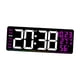 thumbnail image 2 of Reloj de pared digital con pantalla semanal, resistente, decorativo, calendario, despertador LED Rosa roja, 2 of 9