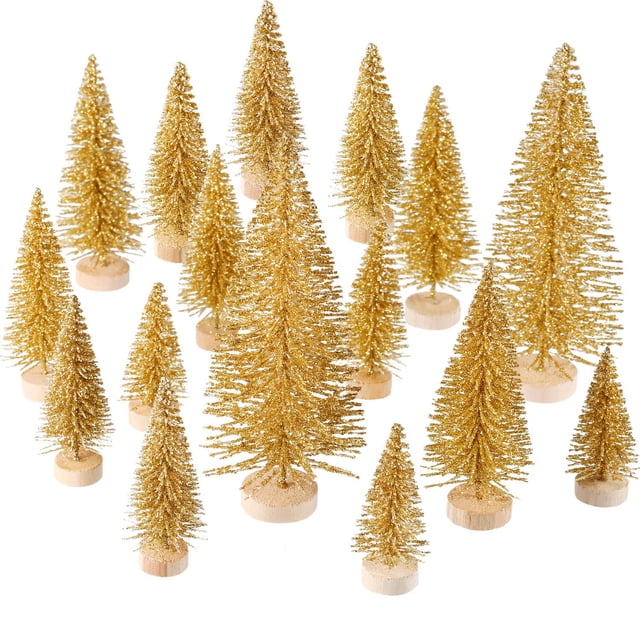 Miniárbol de Navidad artificial SATINIOR Sisal Snow, 60 unidades