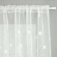 thumbnail image 3 of VOGOL White Rod Pocket Sheer Curtains 96 inches Long, Flower Embroidered Window Curtain Sheer Voile Panels for Living Room Bedroom, 52x63, Set of 2, 3 of 7