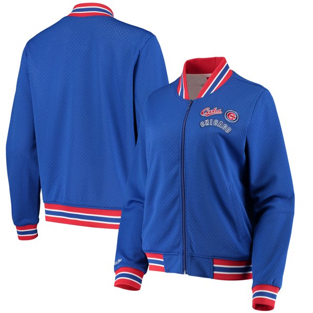 Women S Mitchell Ness Royal Chicago Cubs Full Zip Mesh Track Jacket Walmart Com