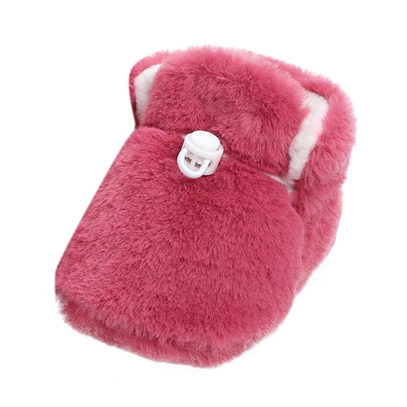 huajiao Baby Shoes Toddler Boots Soft Bottom Toddler Shoes Plus Velvet Thick Non Slip Large Cotton Shoes Little Girl Shoes Size 12