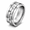Silver, variant on Mens Stainless Steel Spinner Ring, 8mm Rotating Fidget Band for Men, Gold Tone Silver Tone Wedding Band, Promise Anniversary Ring Gift for Him