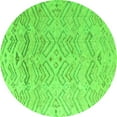 thumbnail image 1 of Ahgly Company Indoor Round Solid Green Modern Area Rugs, 4' Round, 1 of 4