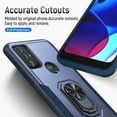 thumbnail image 3 of Xhy Moto G Power 2022 Case Military Grade Shockproof Cover Ring Holder Kickstand Support Magnetic Car Mount Dual Layer Protective Phone Case (Blue), 3 of 8