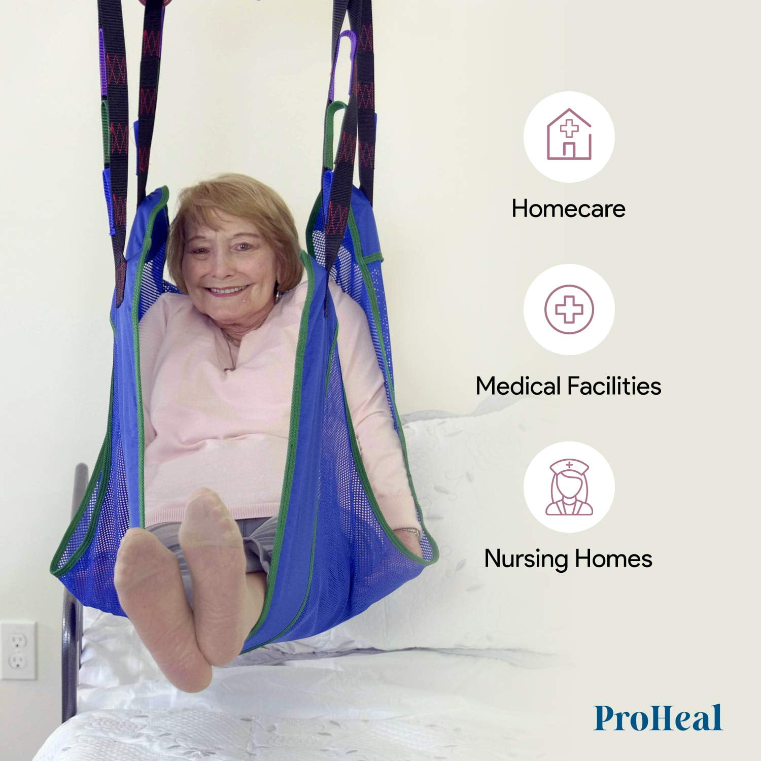 ProHeal Hydraulic Patient Lift (High wt. cap) Patient Lifter for the Elderly - No Electricity Needed